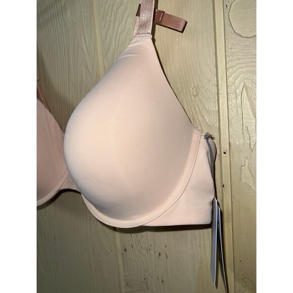 42C Liz Claiborne Bra Cool & Calm Full Coverage T-Shirt Underwire Peach New - Picture 2 of 7